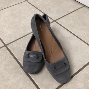 Clark’s grey suade shoes